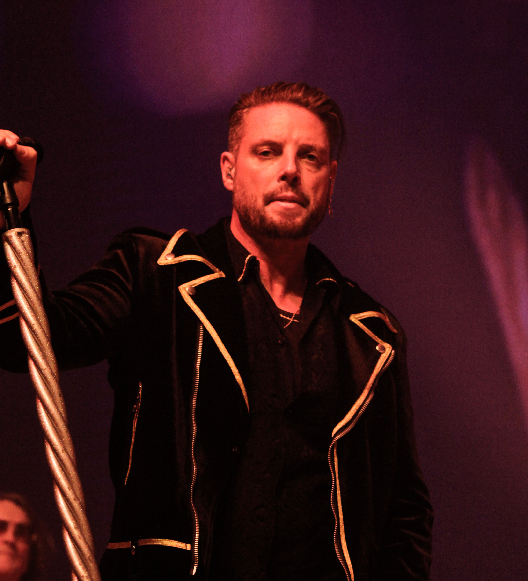 Keith Duffy performing on stage