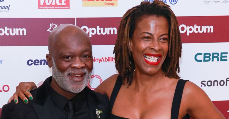 Eddie Nestor and his wife smiling at event