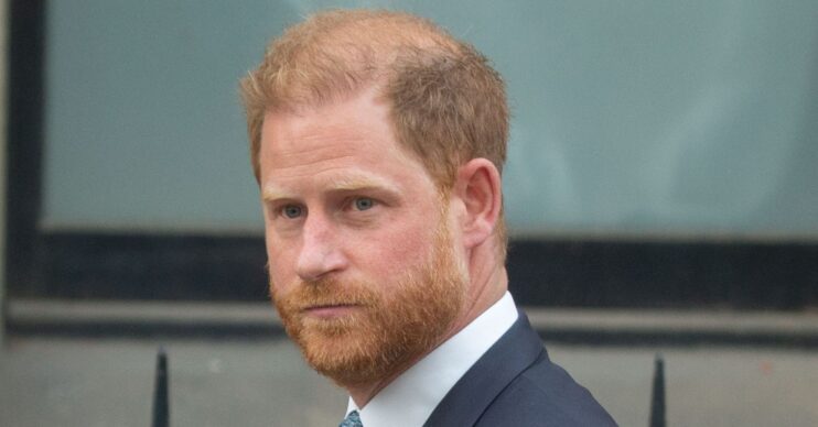 Prince Harry in suit during UK visit