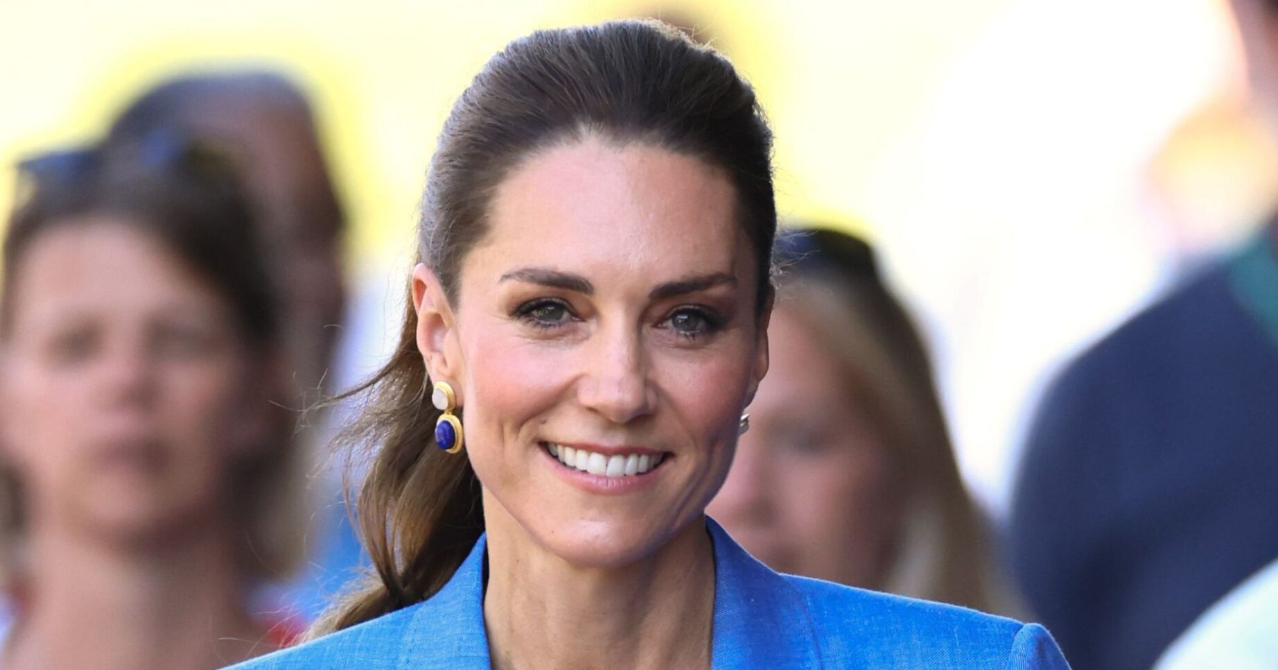 Kate Middleton in blue suit at Wimbledon