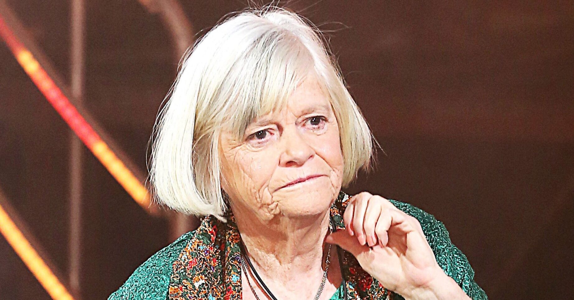 Ann Widdecombe looking serious at Celebrity Big Brother