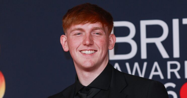 Angry Ginge smiling at the BRIT Awards
