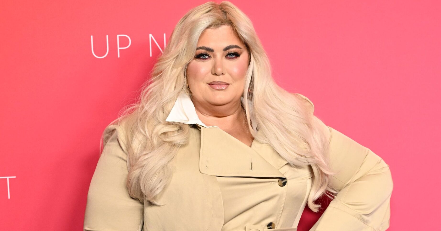 Gemma Collins with a serious expression