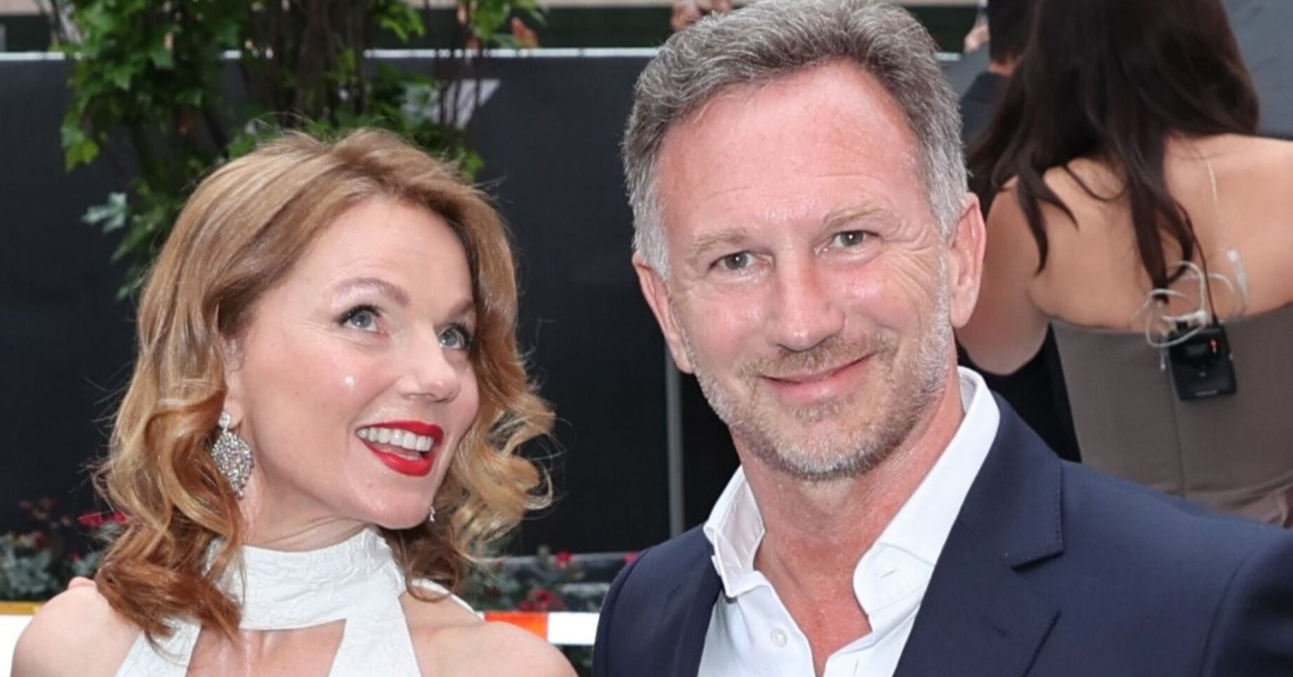Geri Halliwell-Horner and Christian Horner smiling