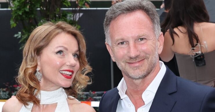 Geri Halliwell-Horner and Christian Horner smiling