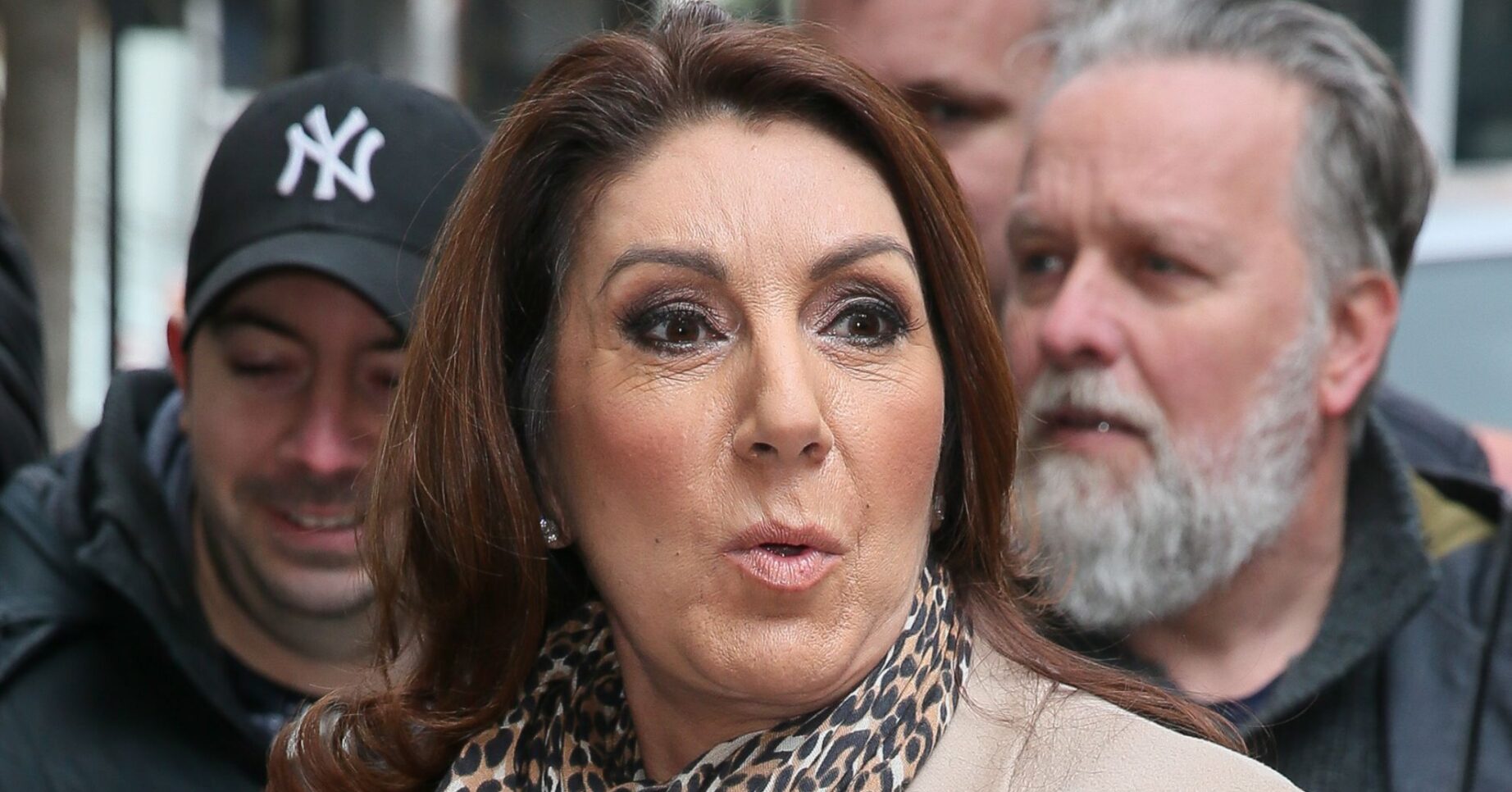 Jane McDonald with a serious expression