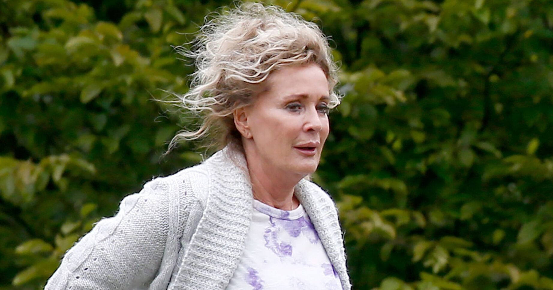Beverley Callard looking sad