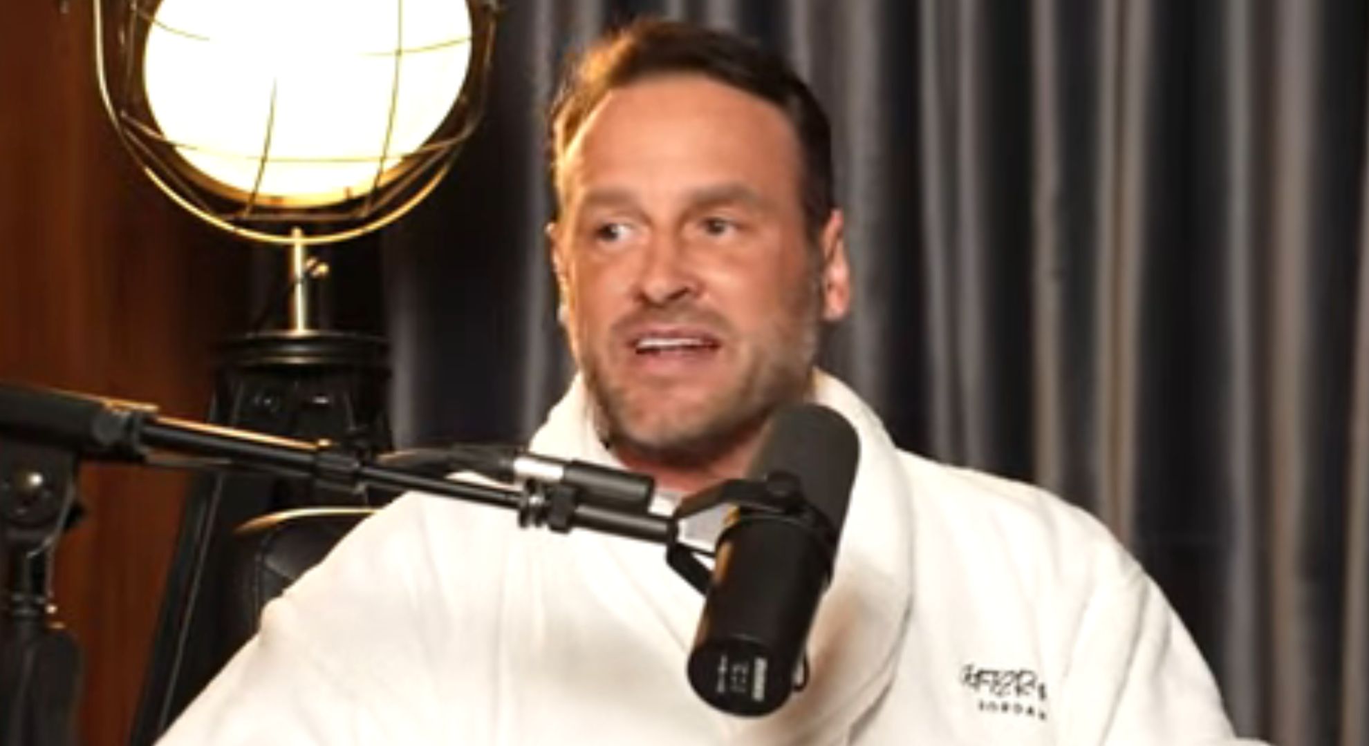 Lee Andrews talking on a podcast