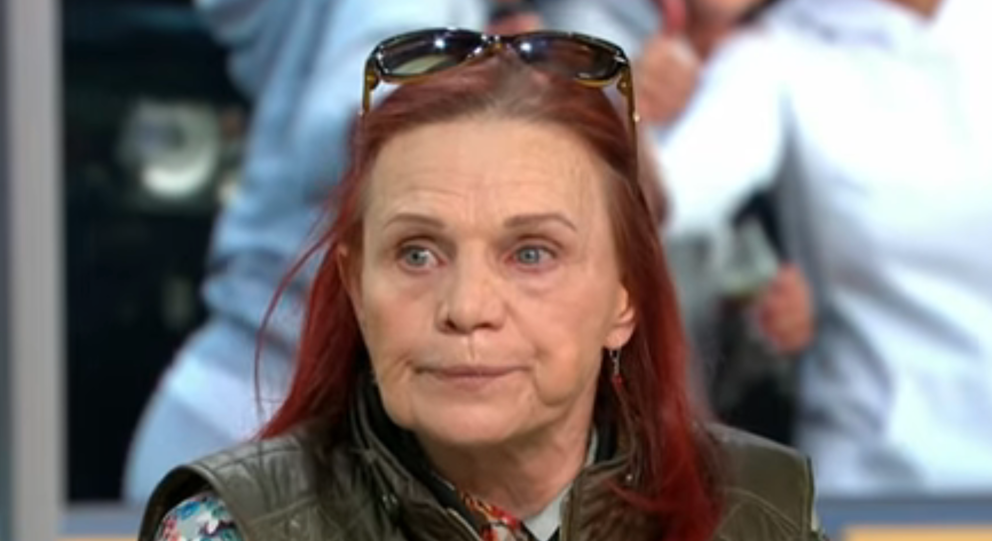 Jackiey Budden frowning
