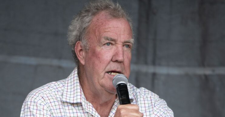 Jeremy Clarkson speaking on a mic