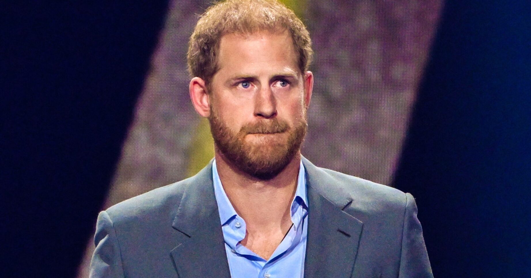 Prince Harry biting his lip