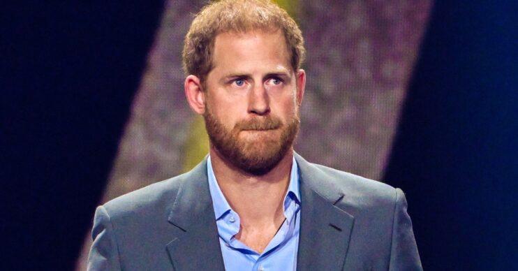 Prince Harry biting his lip