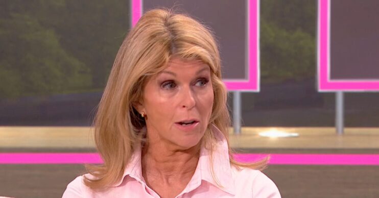 Kate Garraway with a shocked expression on GMB