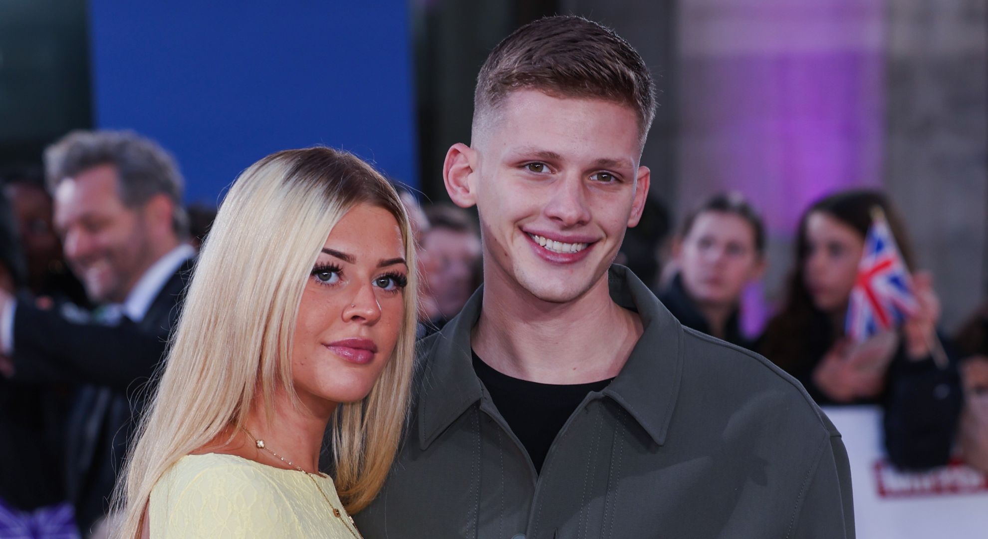 Holly Swinburn and Freddy Brazier on the red carpet