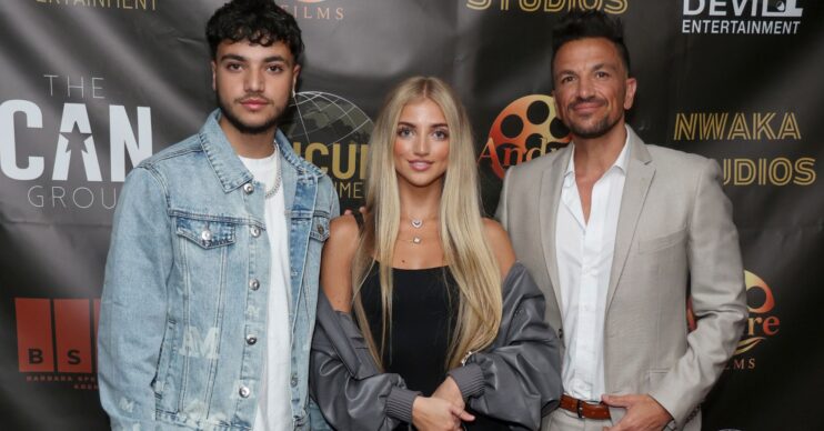 Junior, Princess and Peter Andre on the red carpet