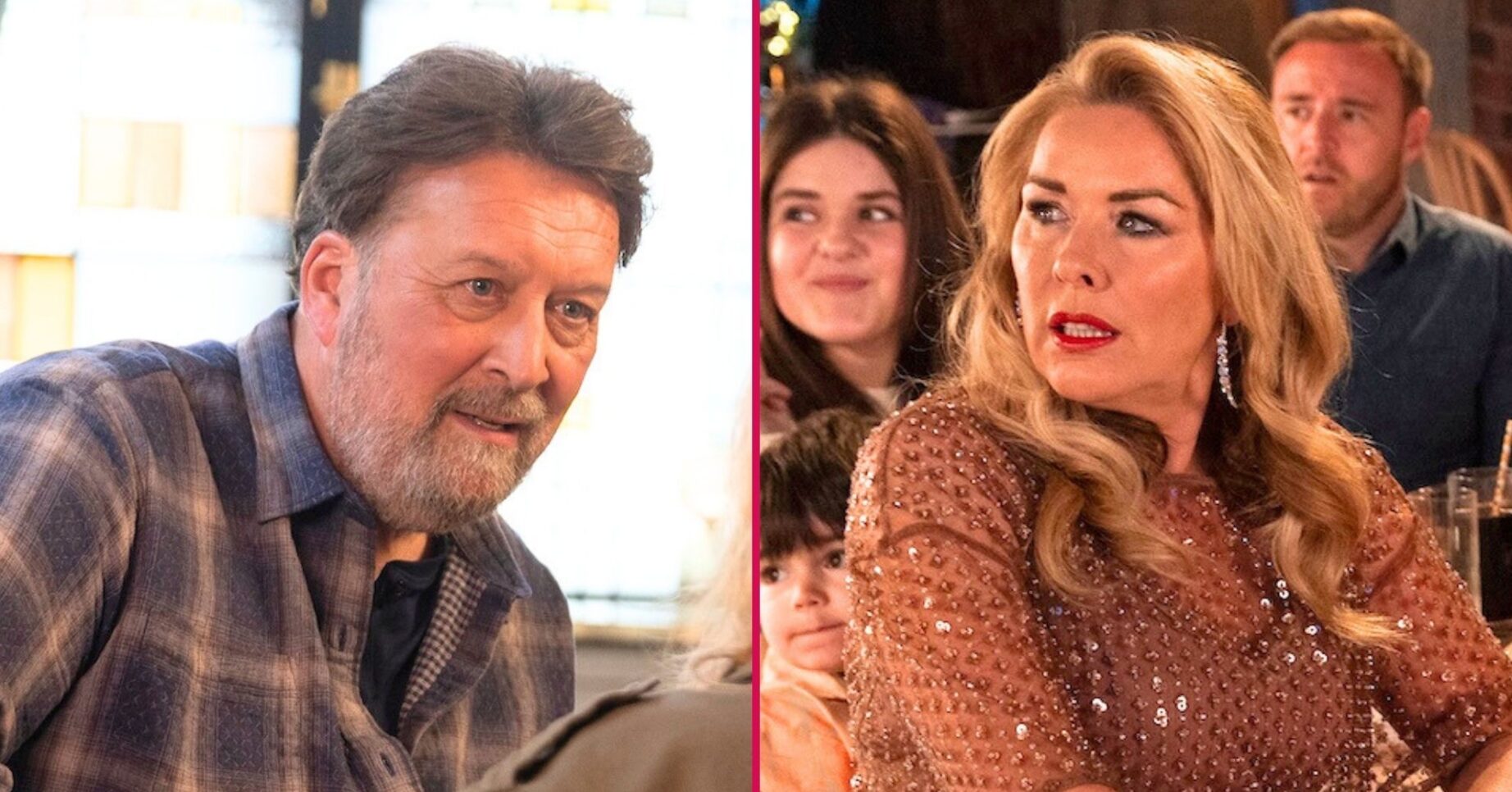 Cassie and Ross split image for Coronation Street