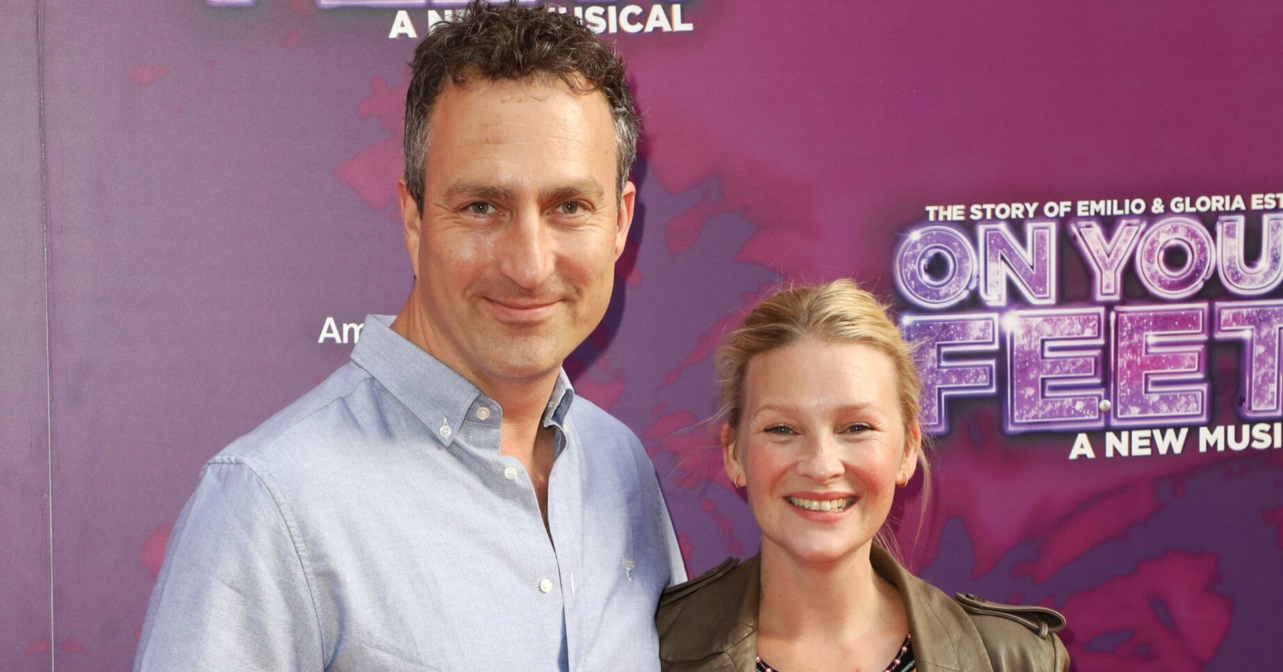 James Thornton and Joanna Page smiling