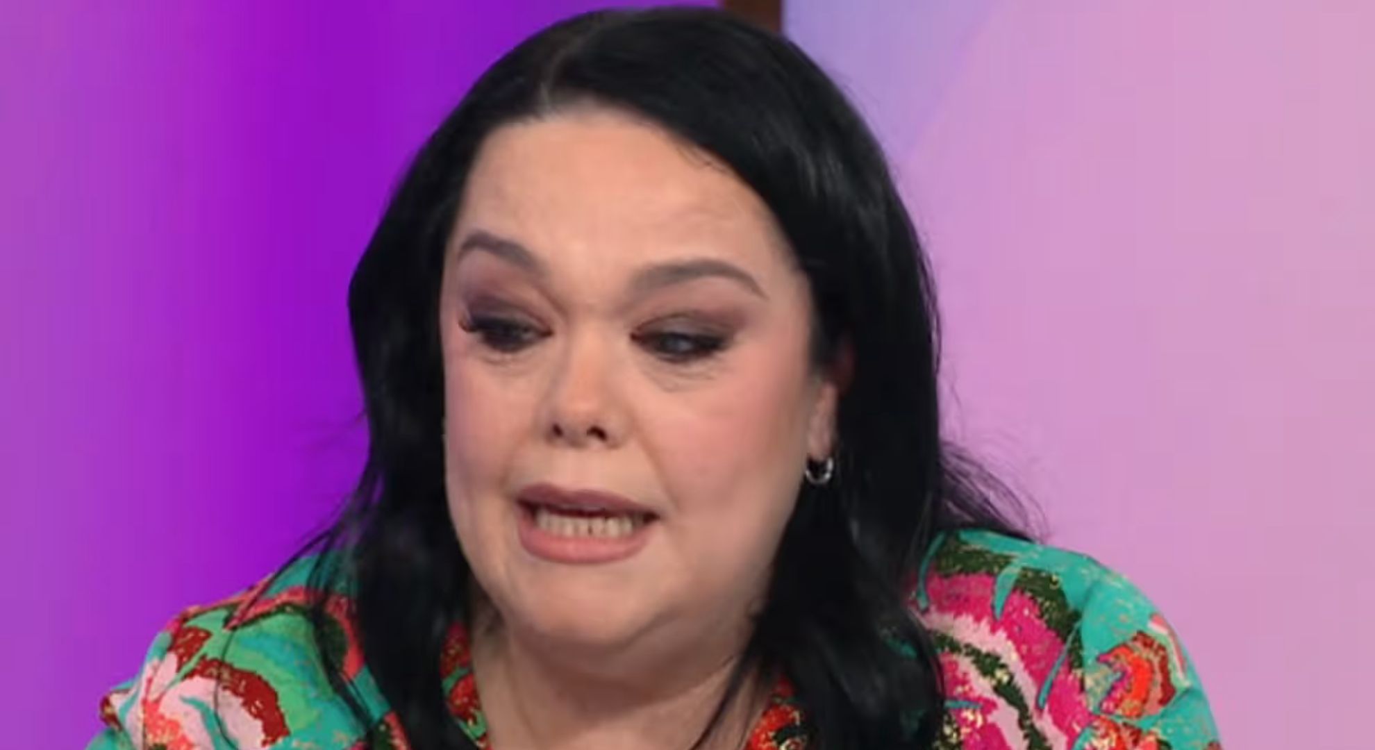 Lisa Riley looking down