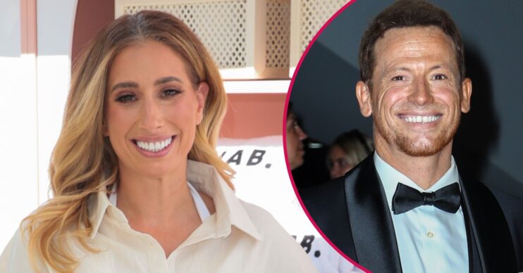ED composite of Stacey Solomon and Joe Swash smiling