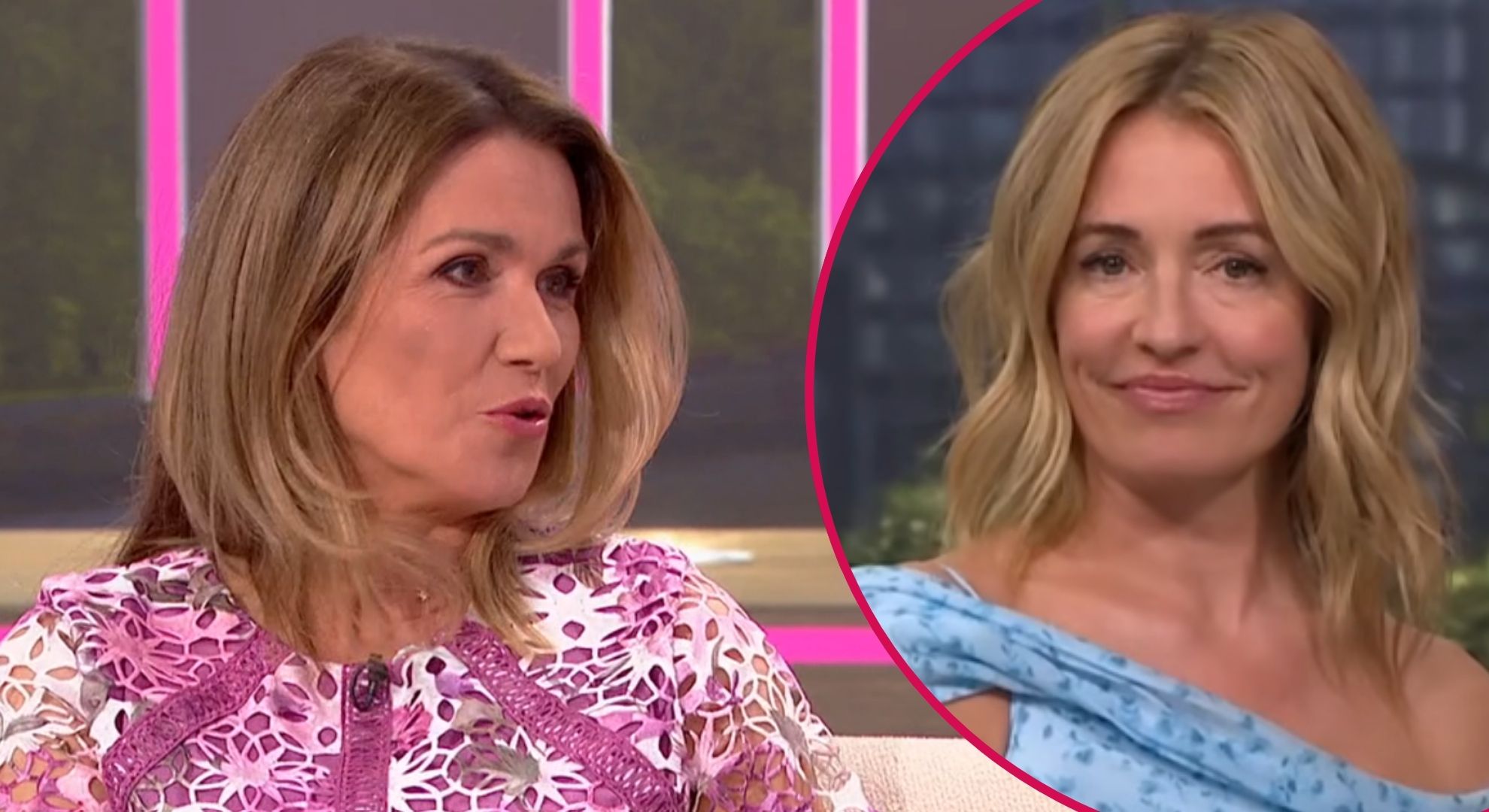 Susanna Reid jokes This Morning star Cat Deeley’s dress is ‘falling off’