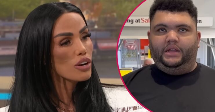 ED composite of Katie Price on GMB and son Harvey