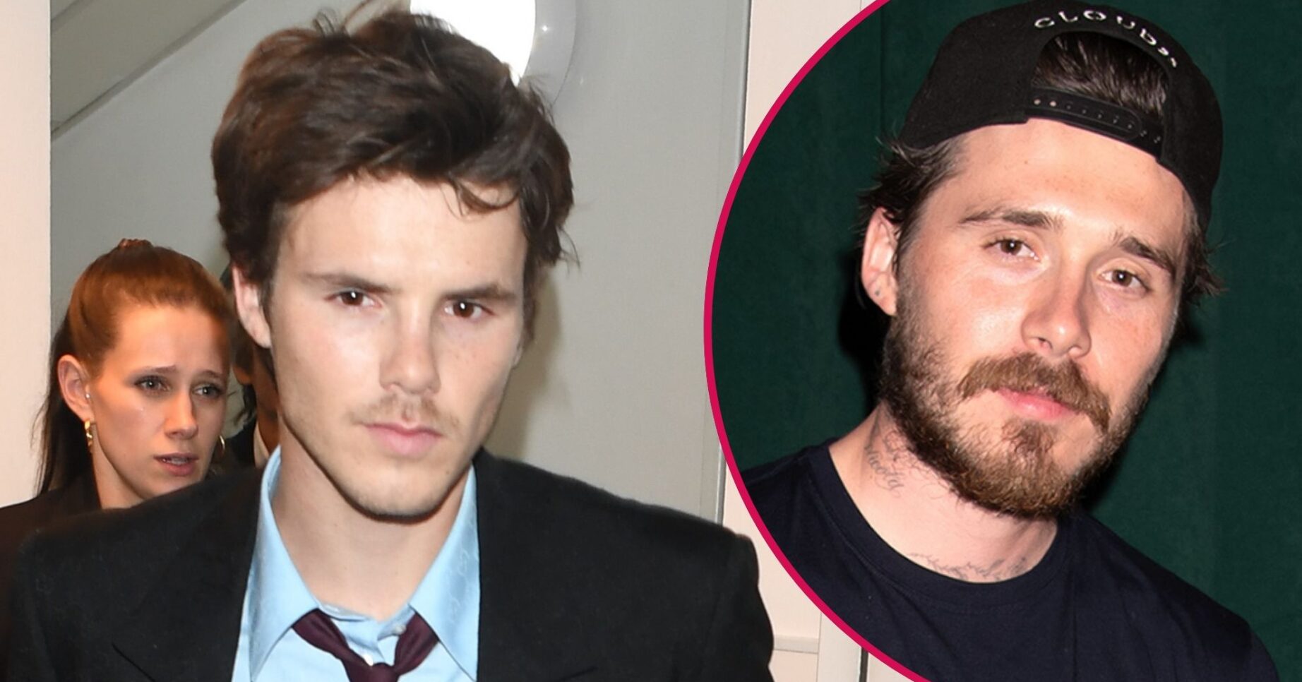 ED composite of Cruz Beckham and Brooklyn Beckham at different events