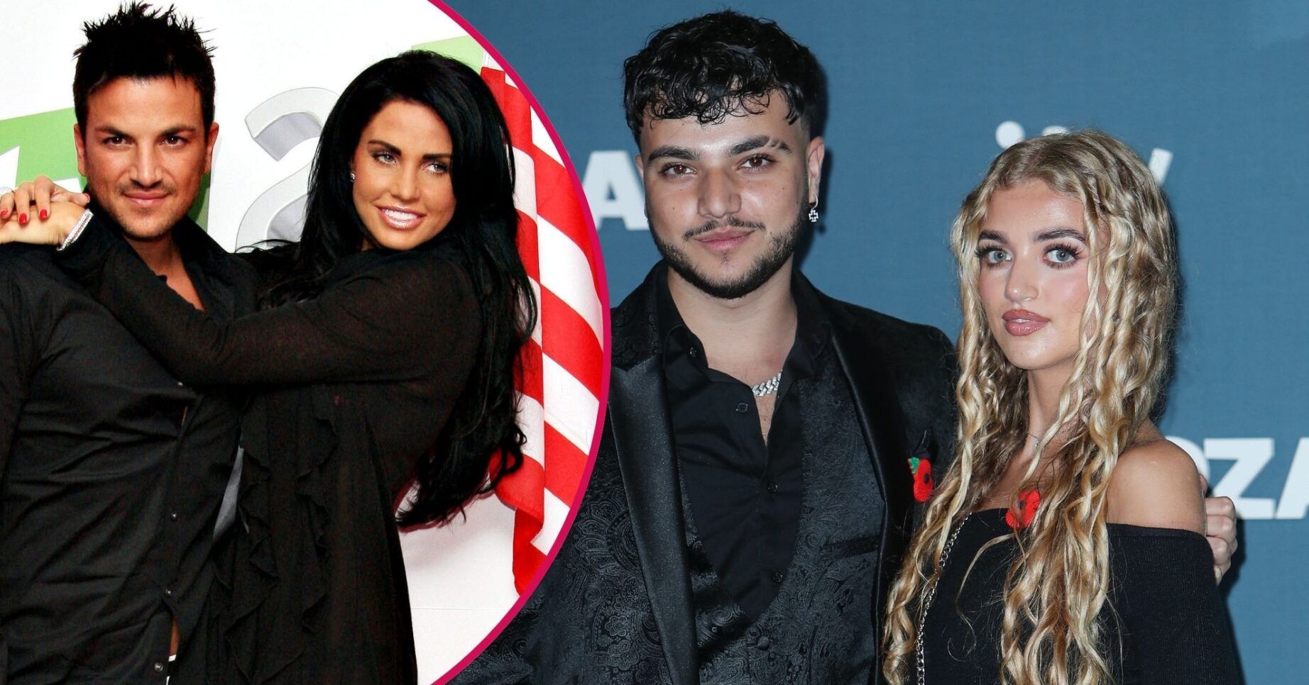 Peter Andre and Katie Price on the red carpet / Junior and Princess Andre on the red carpet