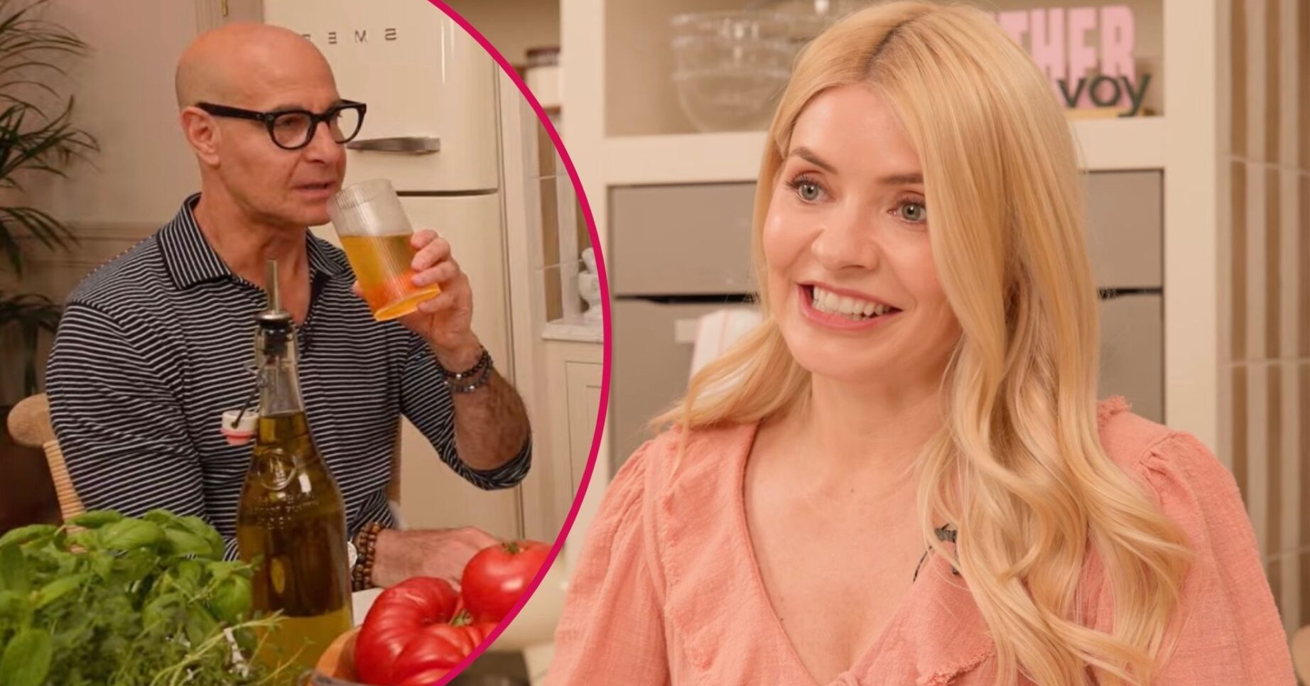 Holly Willoughby and Stanley Tucci
