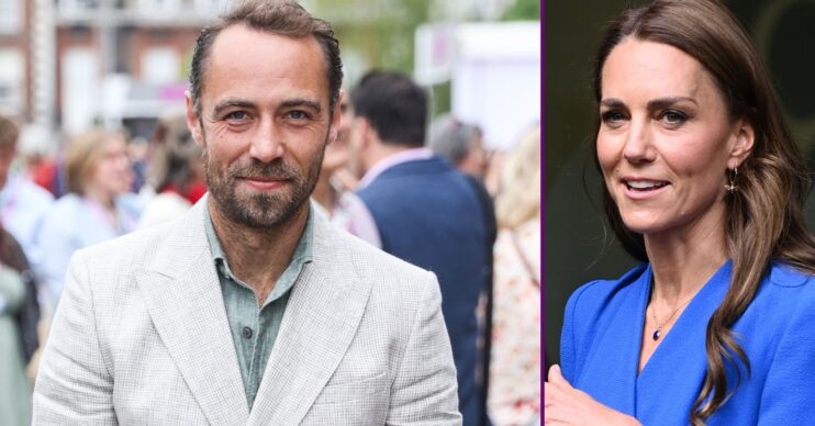James Middleton and Princess Kate smiling
