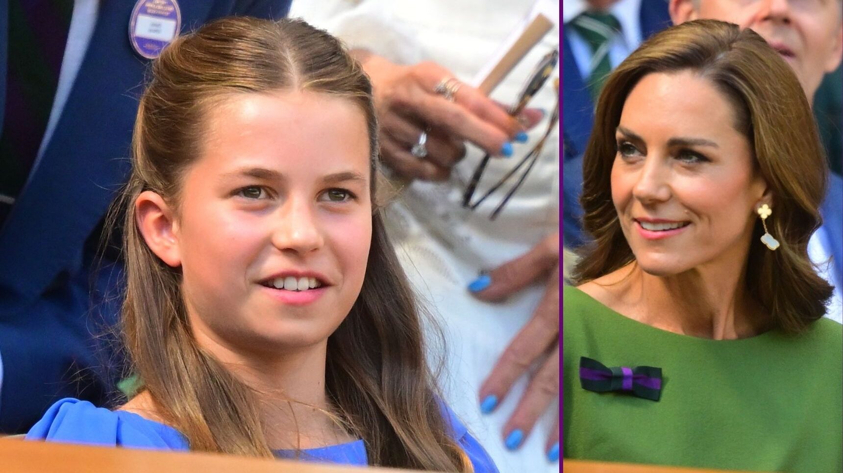 RI composite of Princess Charlotte and Kate Middleton at Wimbledon