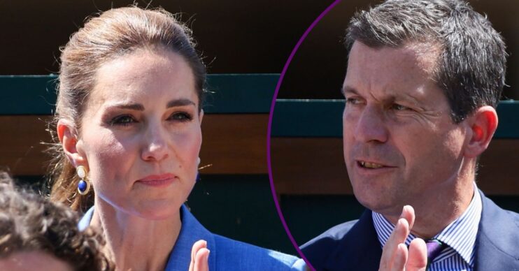 RI composite of Kate Middleton and Tim Henman at Wimbledon