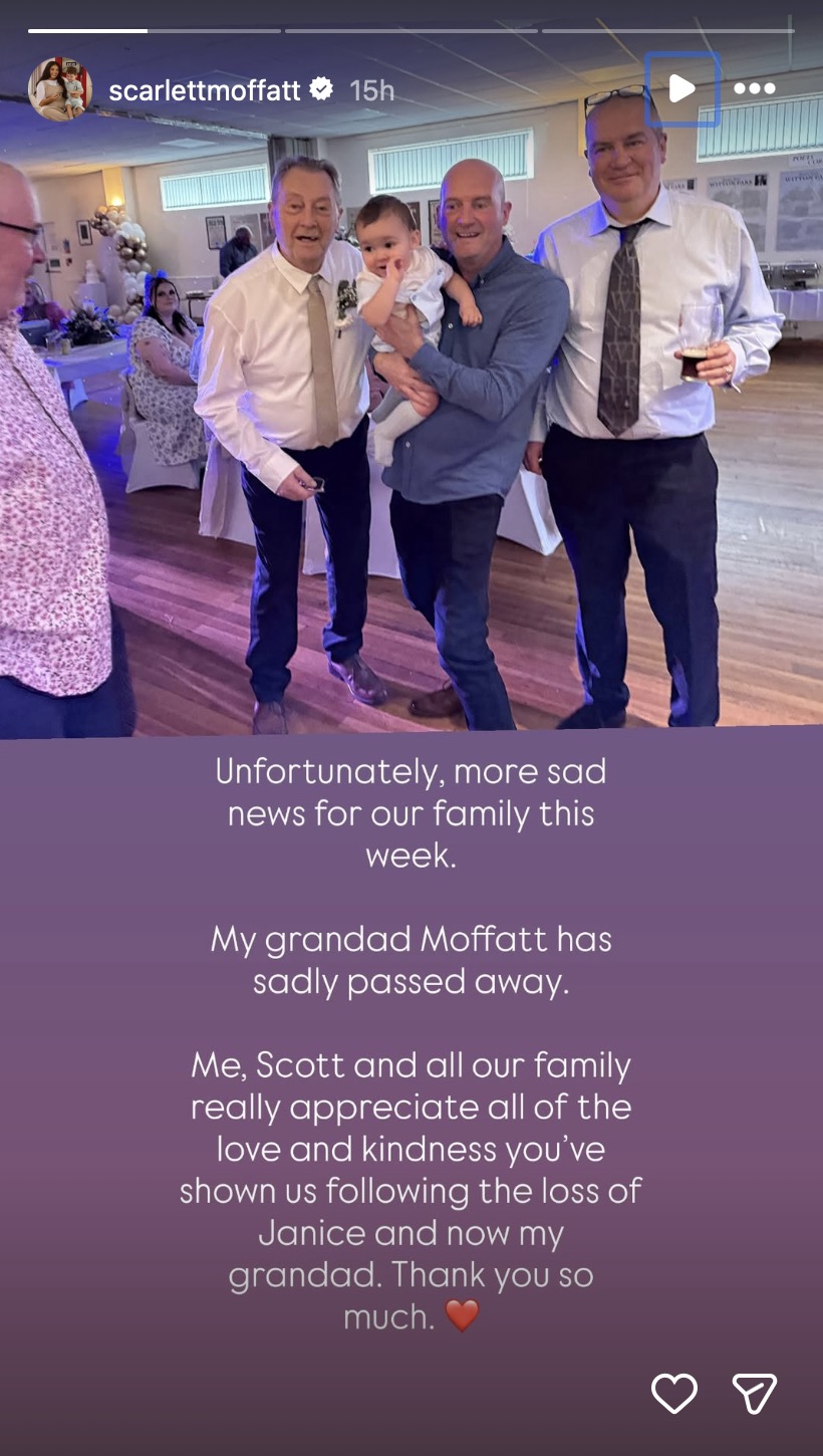 Scarlett Moffatt Instagram Story