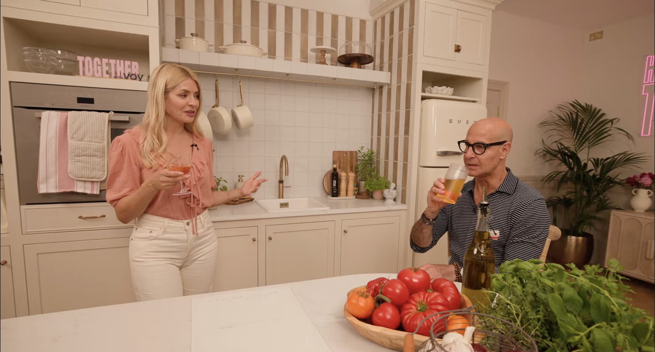Holly Willoughby and Stanley Tucci