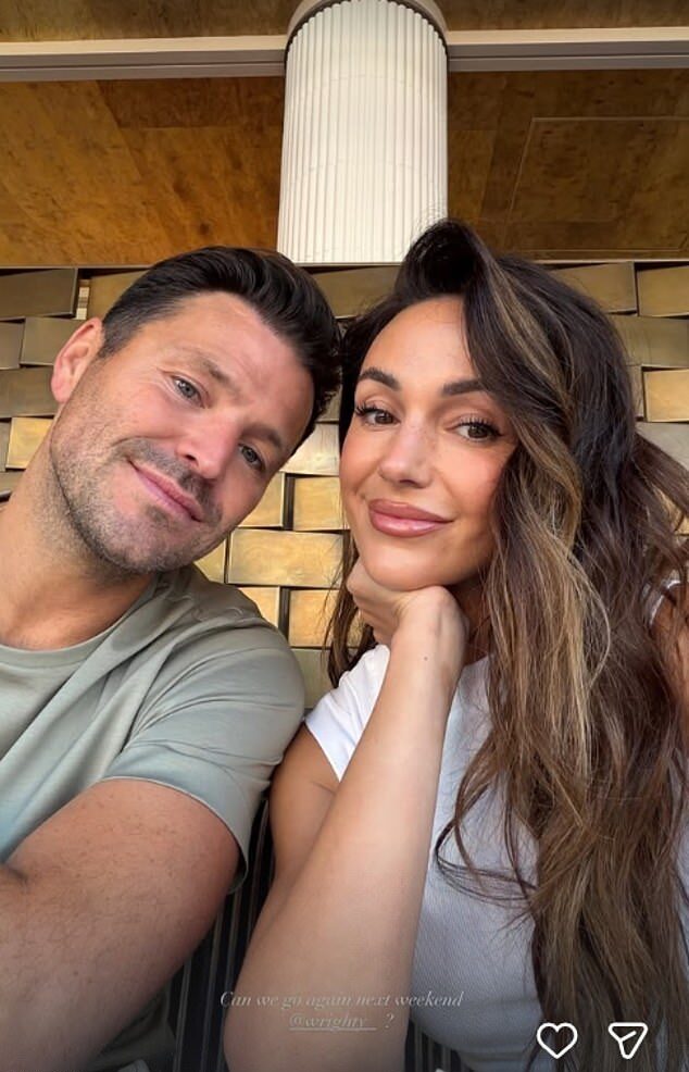 Mark Wright and Michelle Keegan smiling