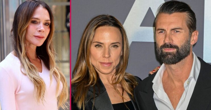 Victoria Beckham, Mel C and Chris Dingwall