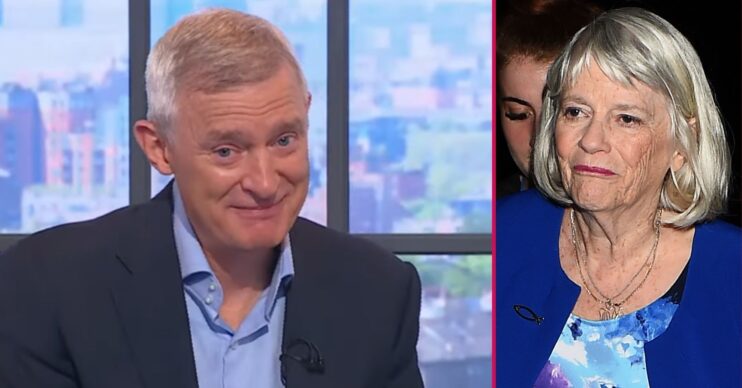 ED composite of Jeremy Vine in tears and Ann Widdecombe in blue outfit