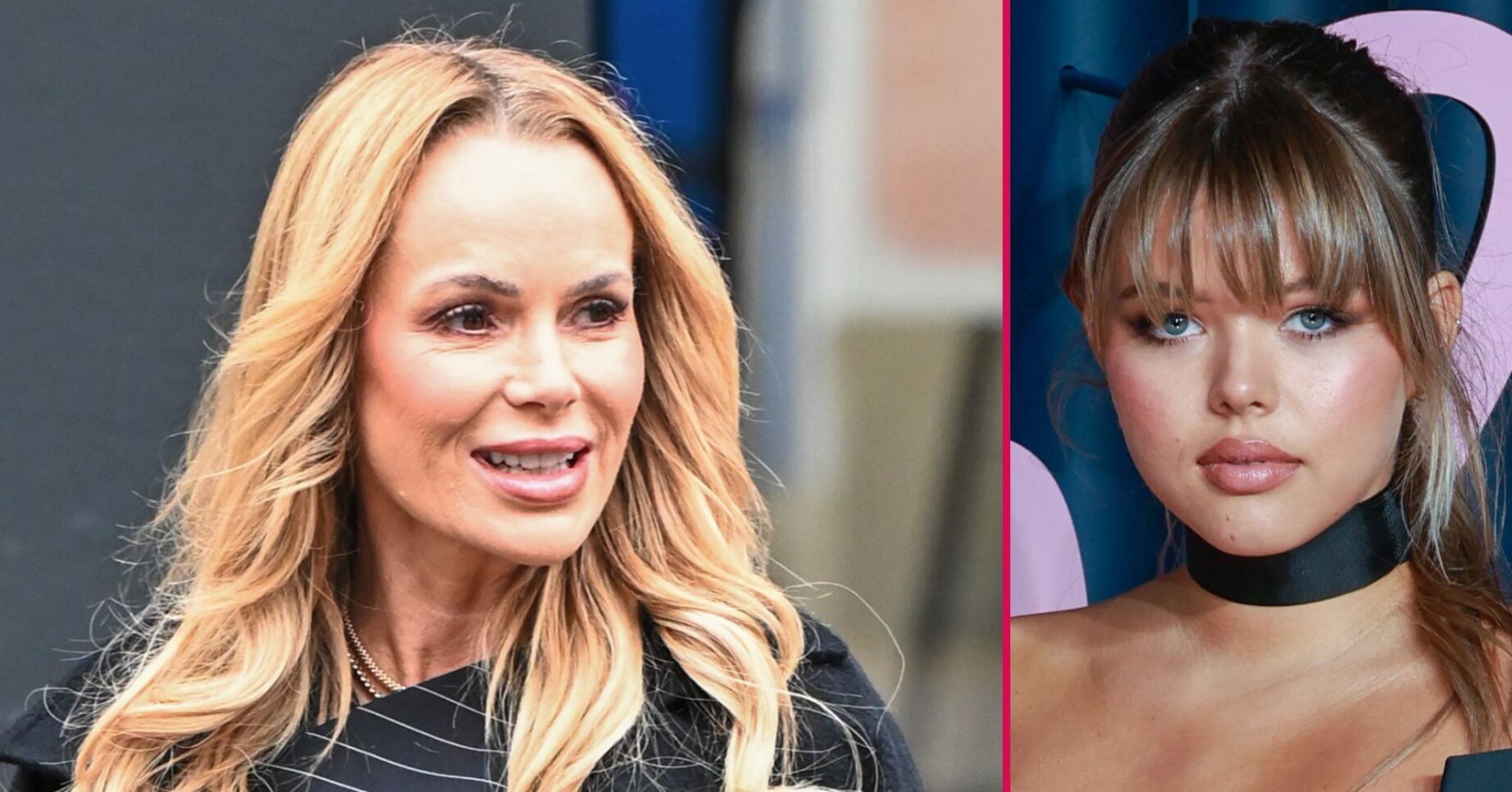 ED composite of Amanda Holden smiling and her daughter Lexi at event