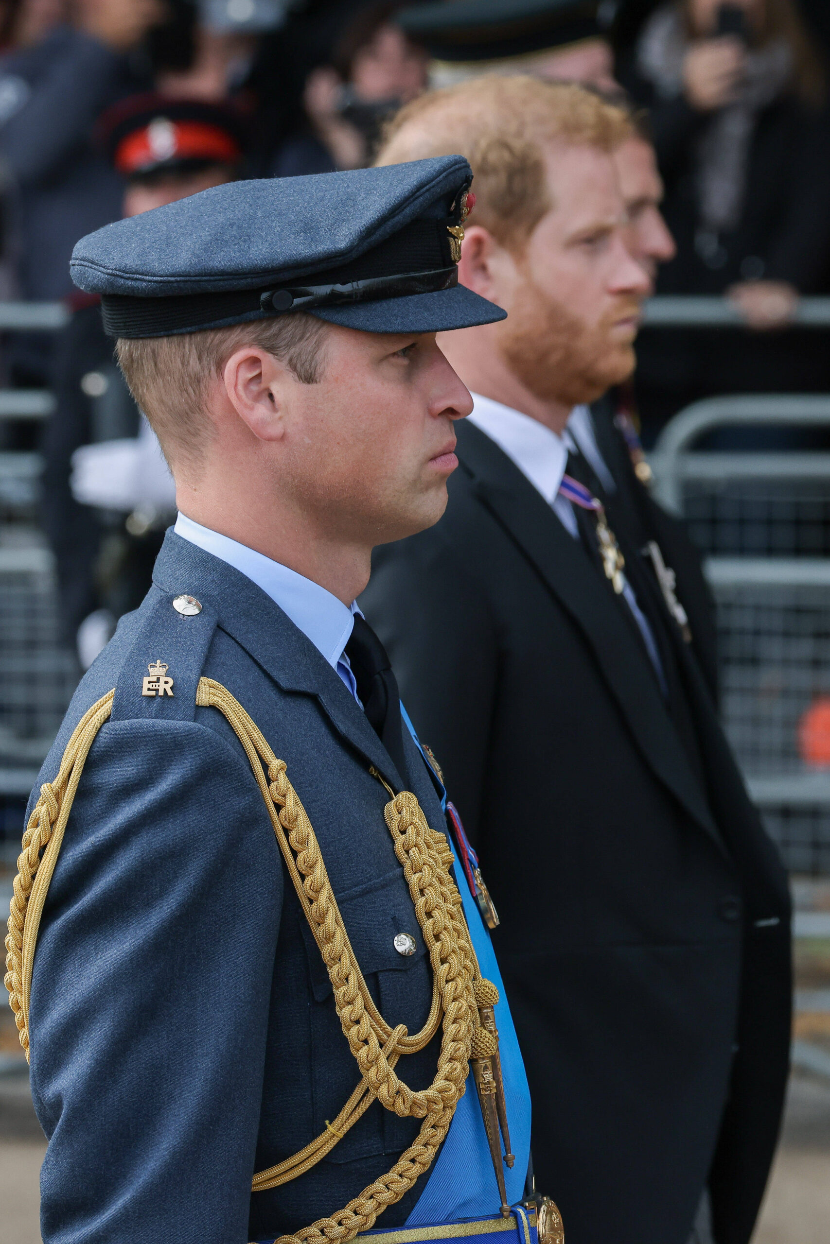 Prince William and Harry at Queen's funeral