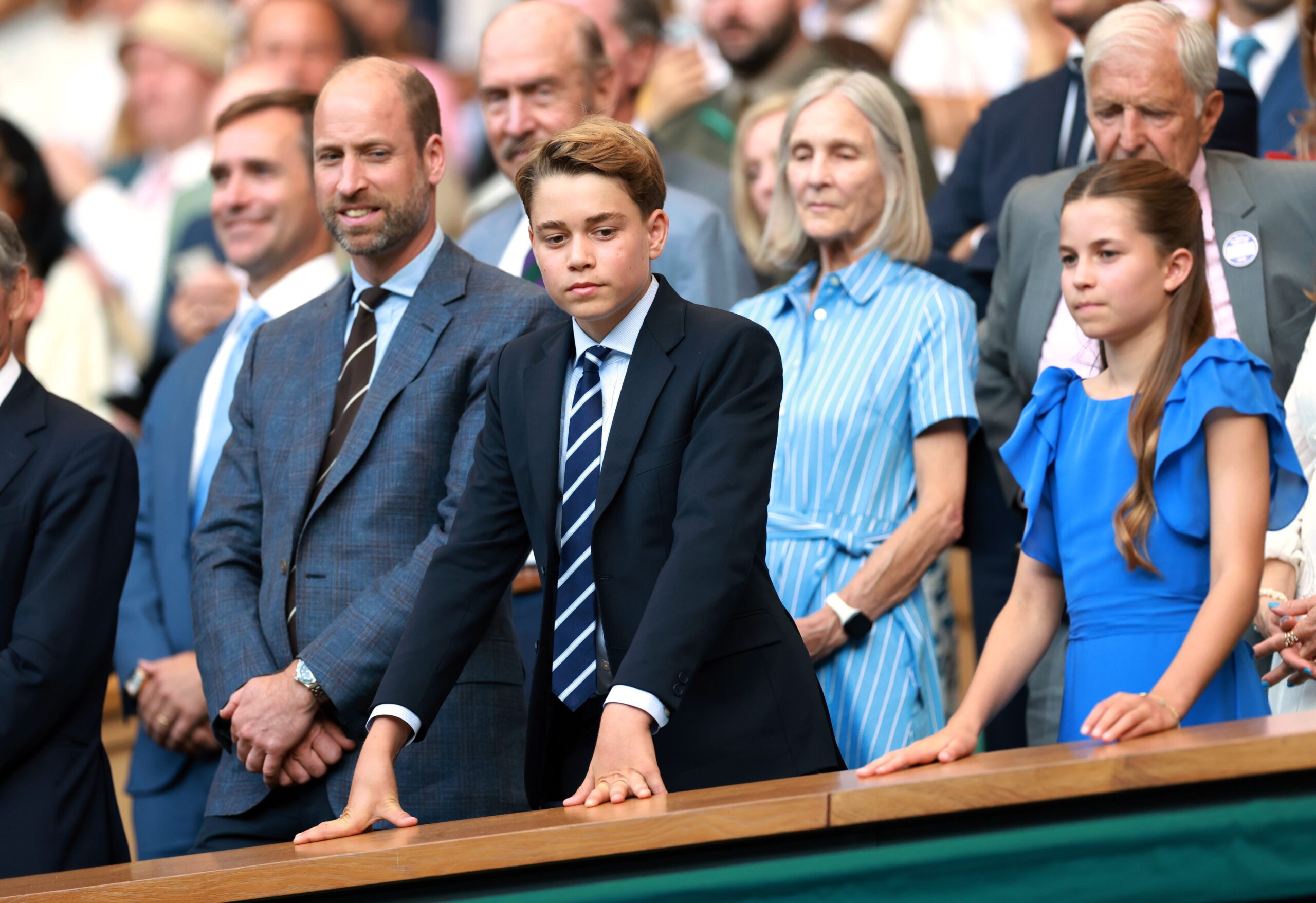Prince George with his family at Wimbledon Tennis Championships