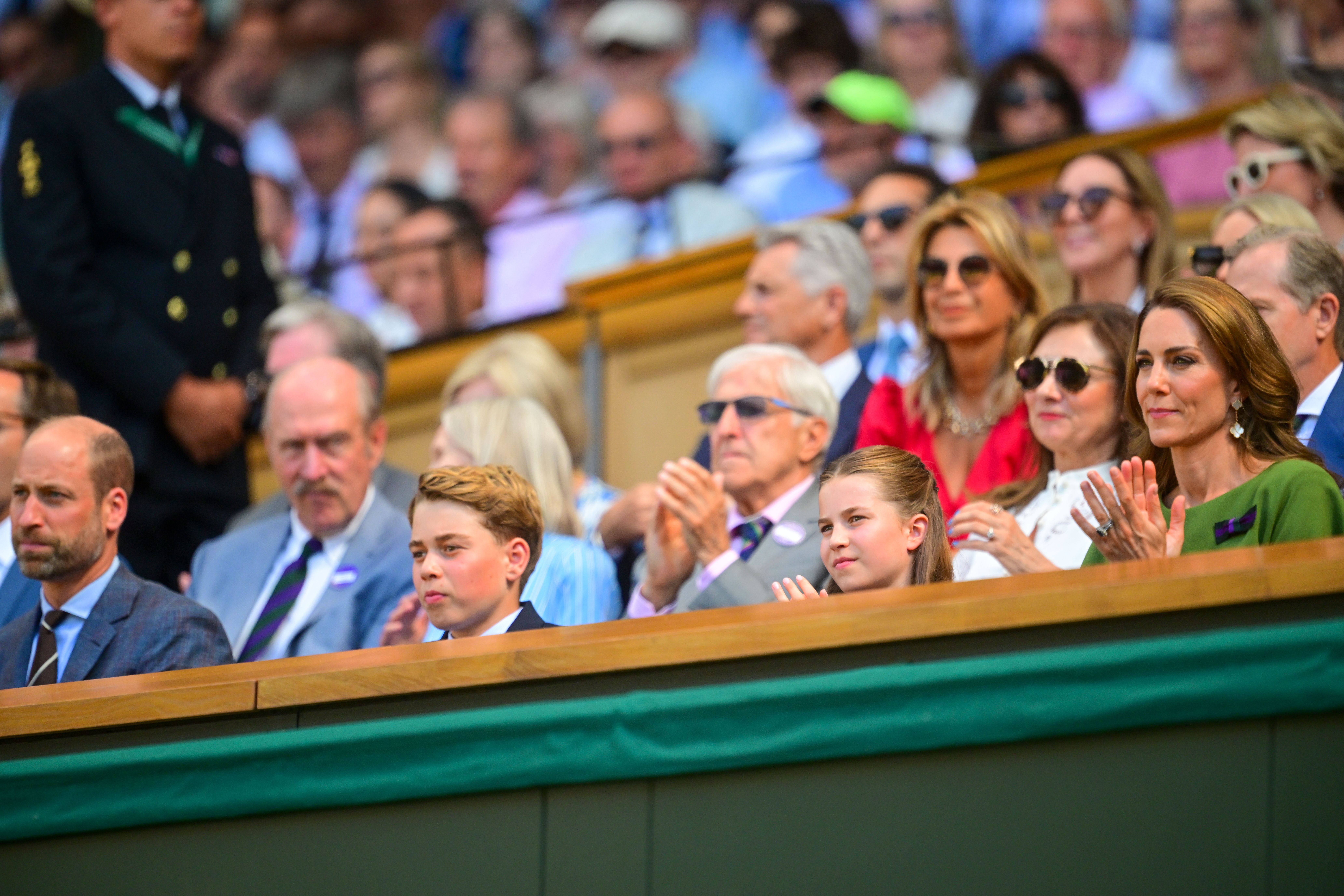 Prince William, Prince George, Princess Charlotte and Kate at Wimbledon Tennis Championships
