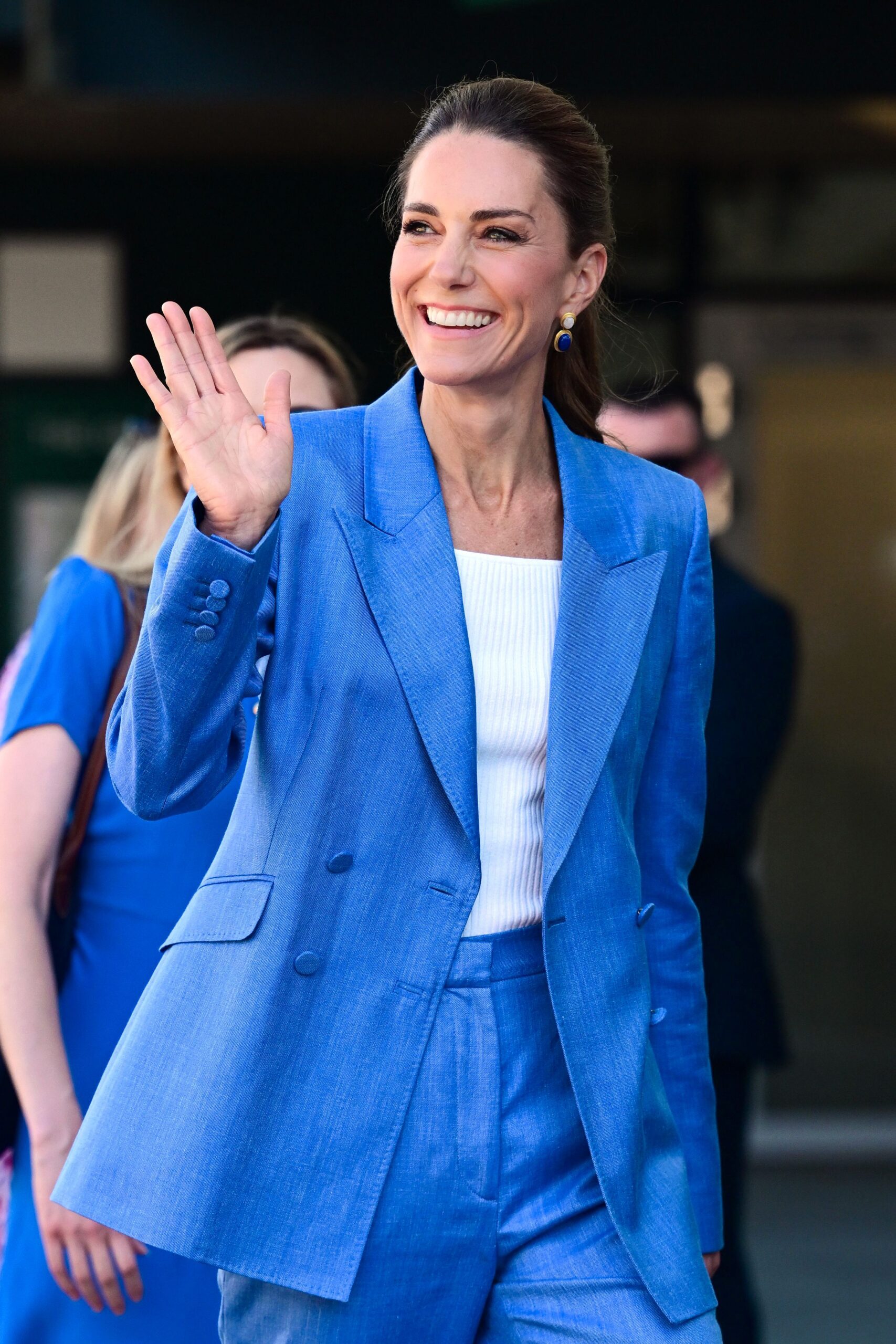 Kate Middleton in blue suit at Wimbledon