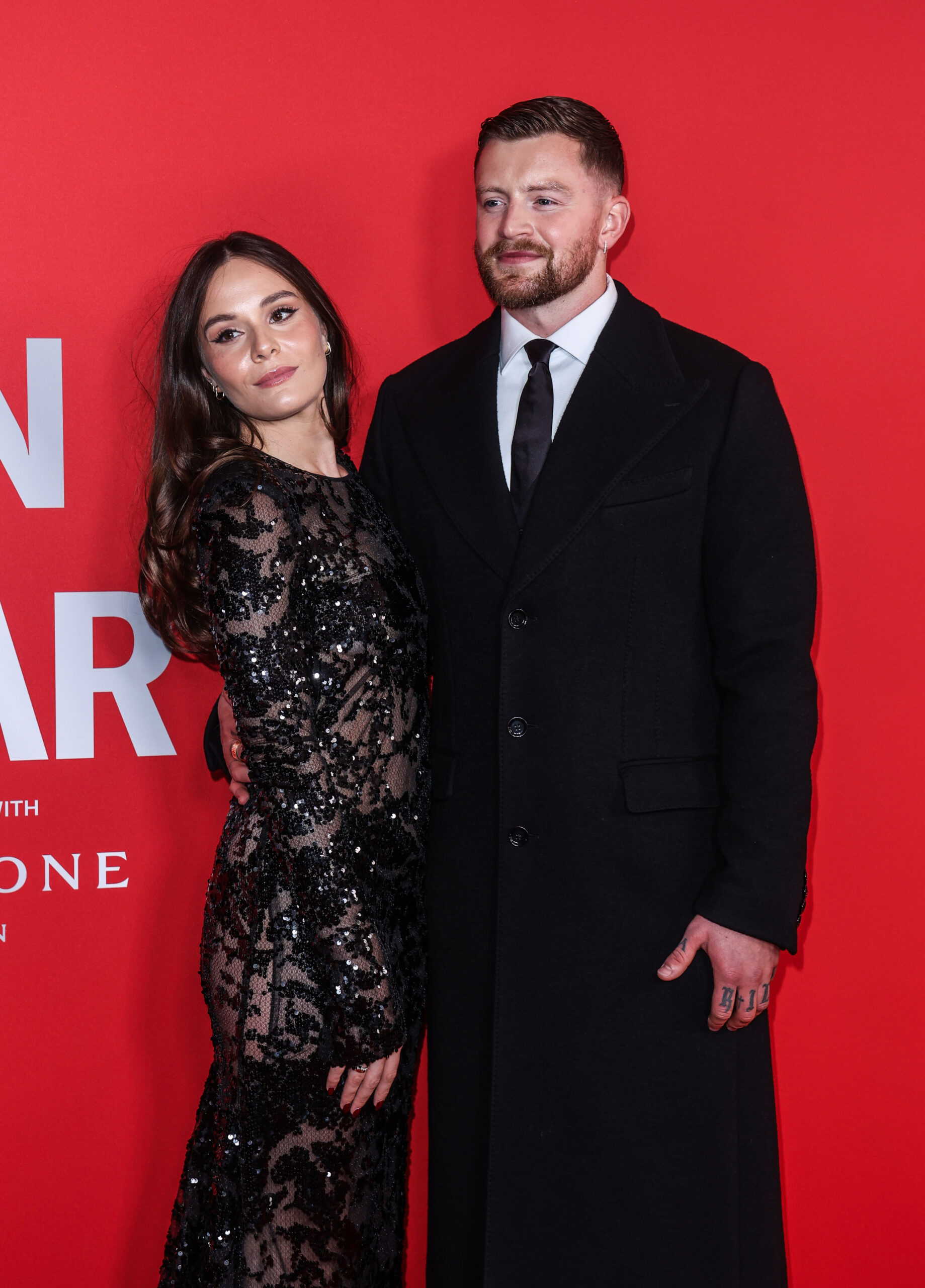 Holly Ramsay and Adam Peaty on the red carpet