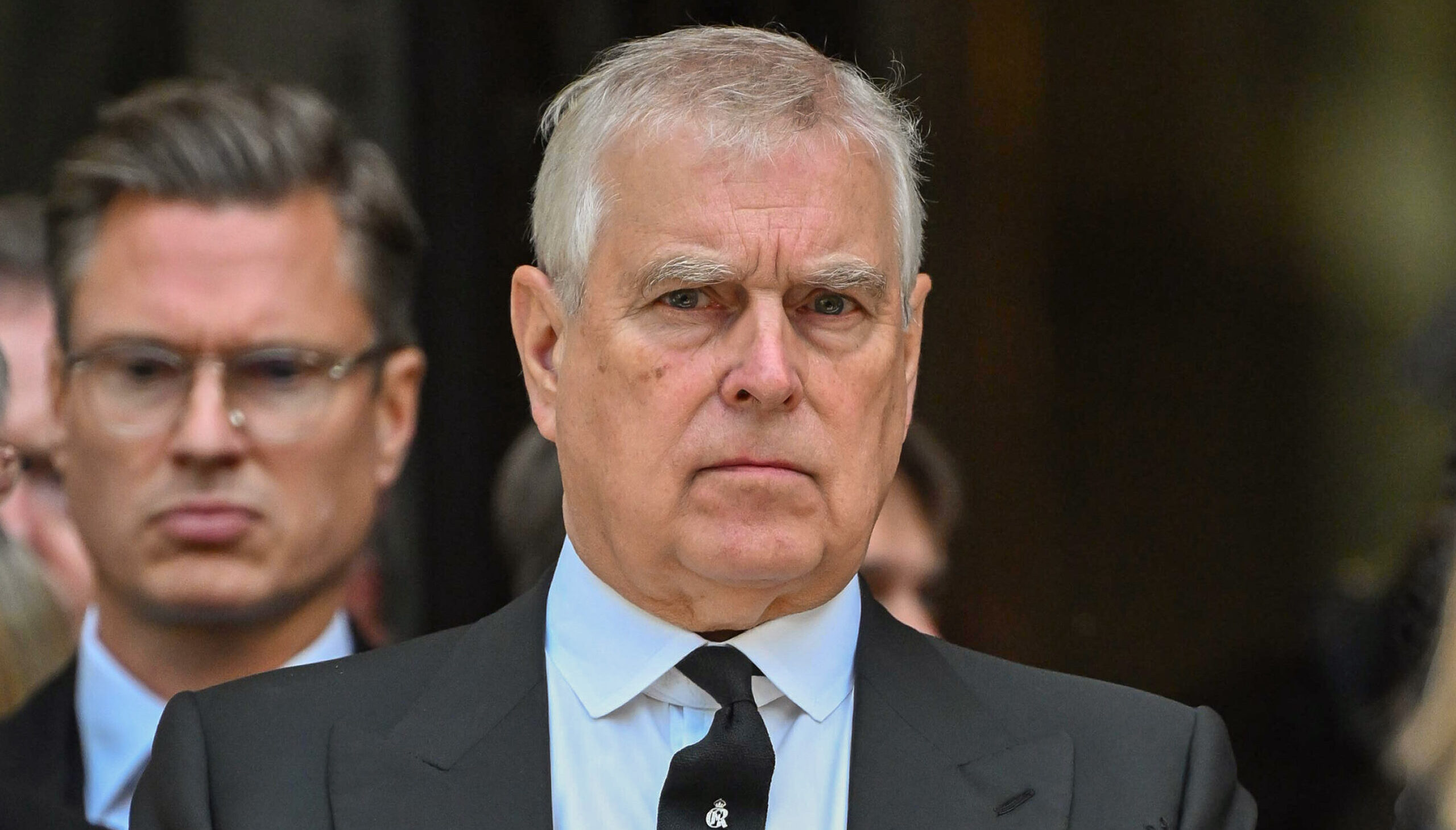 Andrew Mountbatten-Windsor at Duchess of Kent's funeral