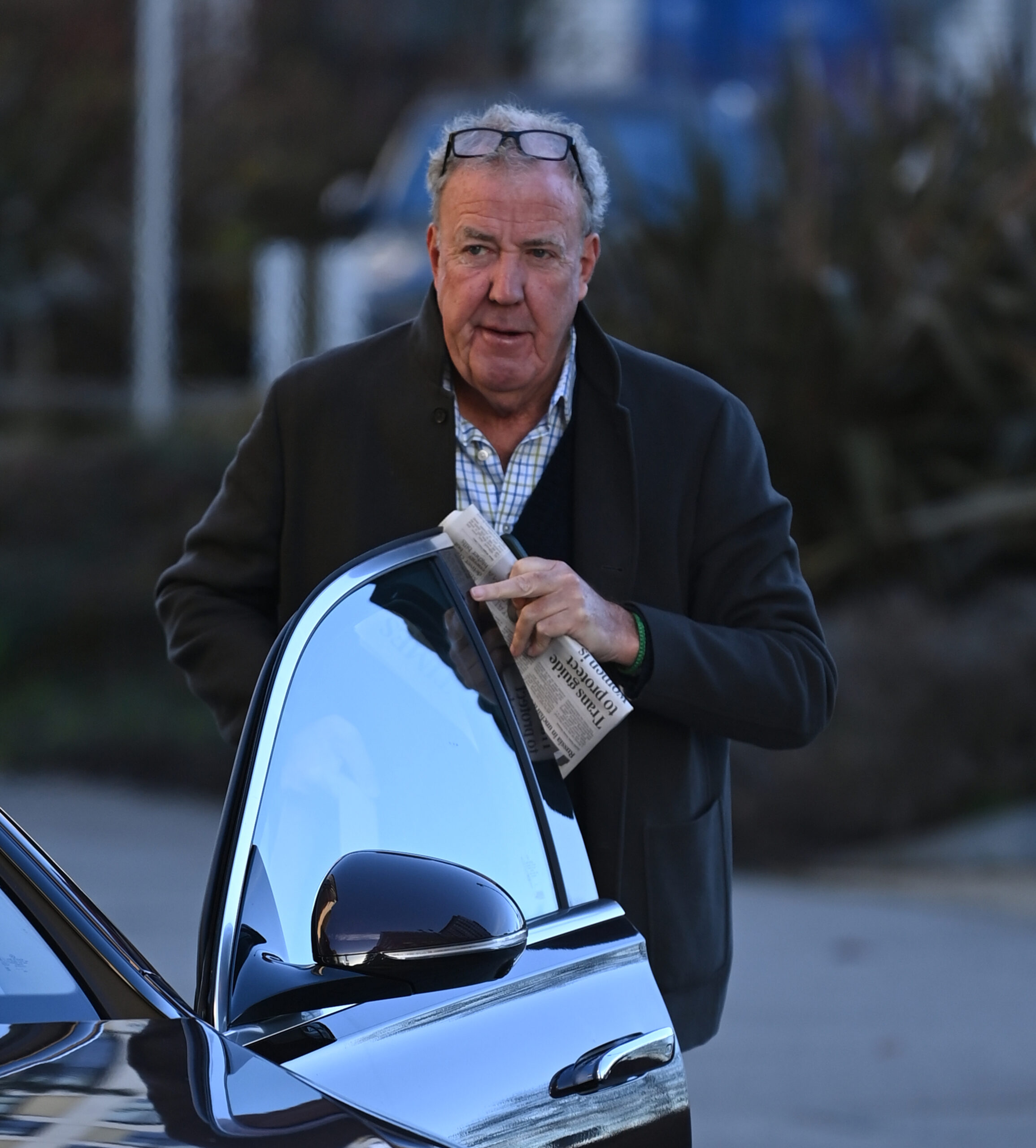 Jeremy Clarkson getting in his car