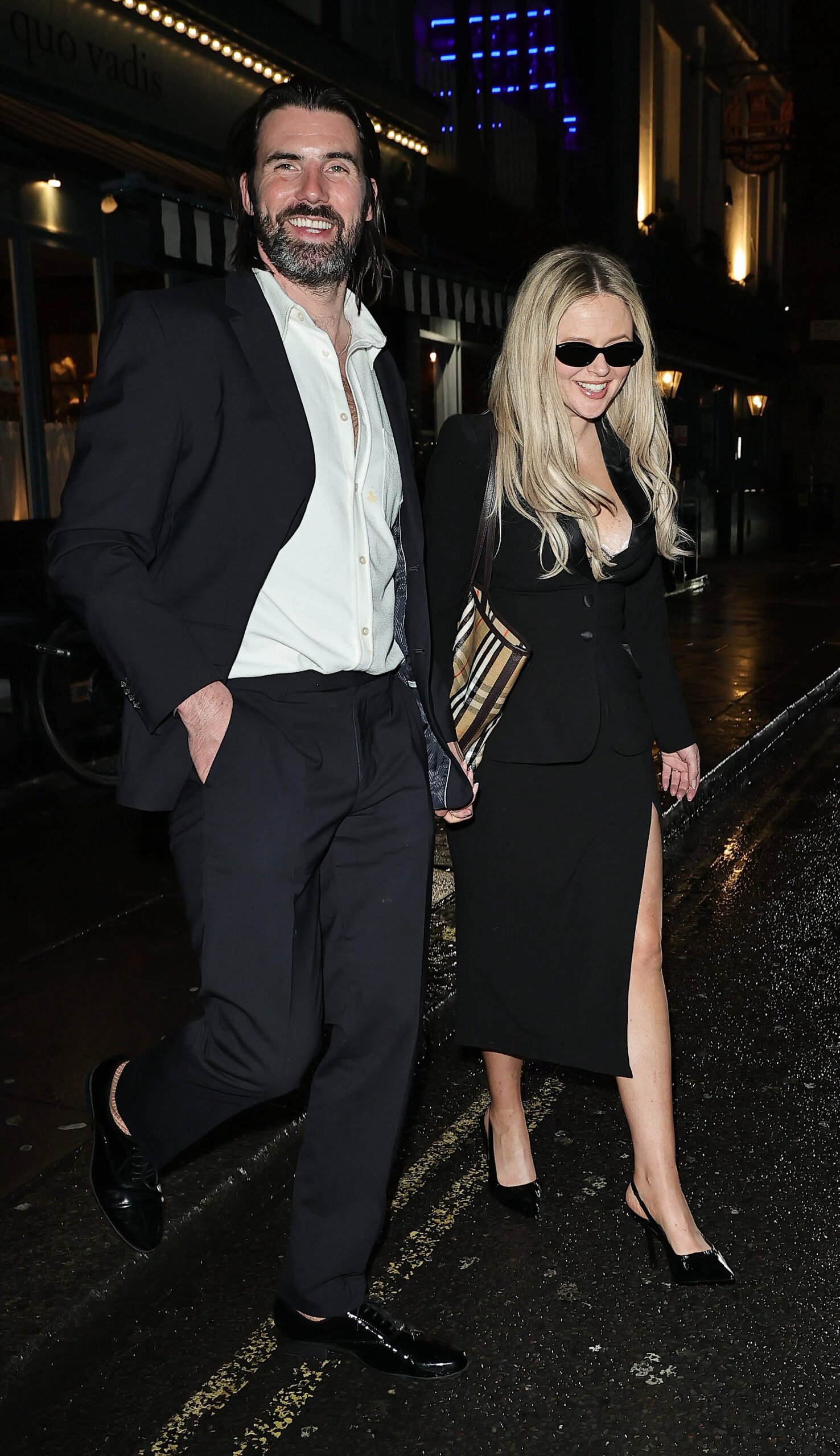 Emily Atack with Alistair Garner on night out