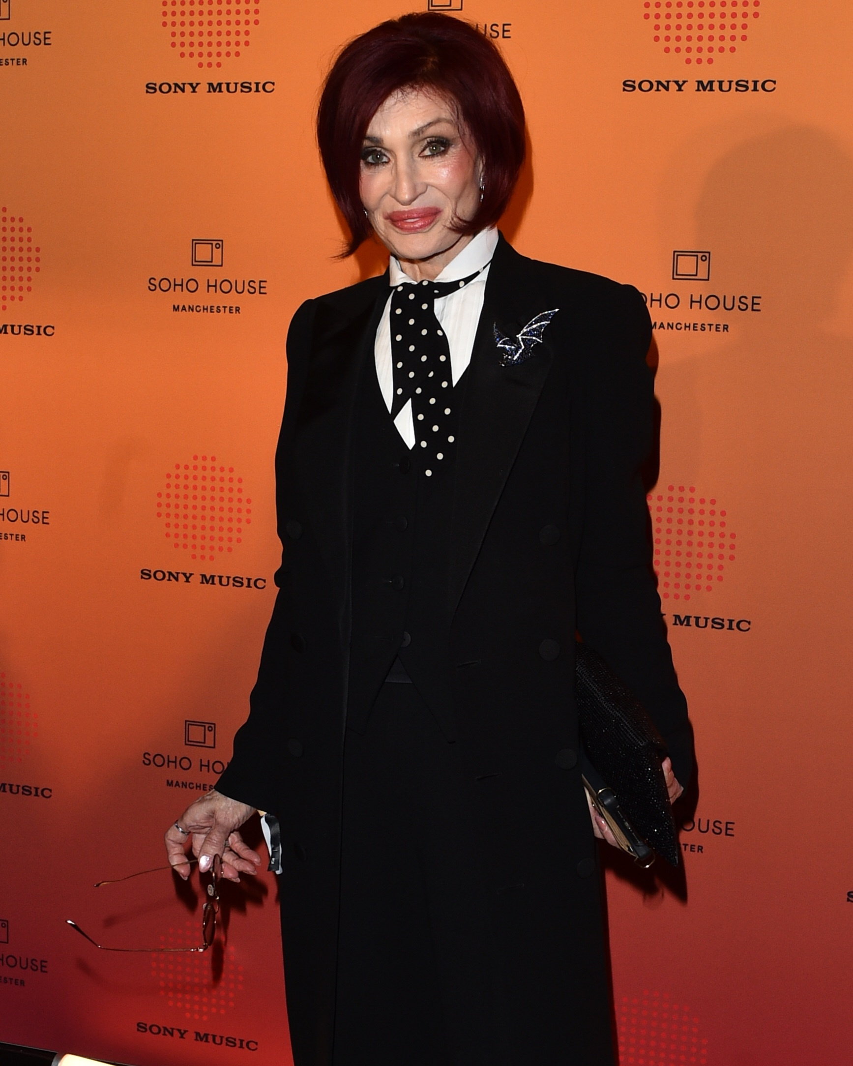 Sharon Osbourne posing on the red carpet