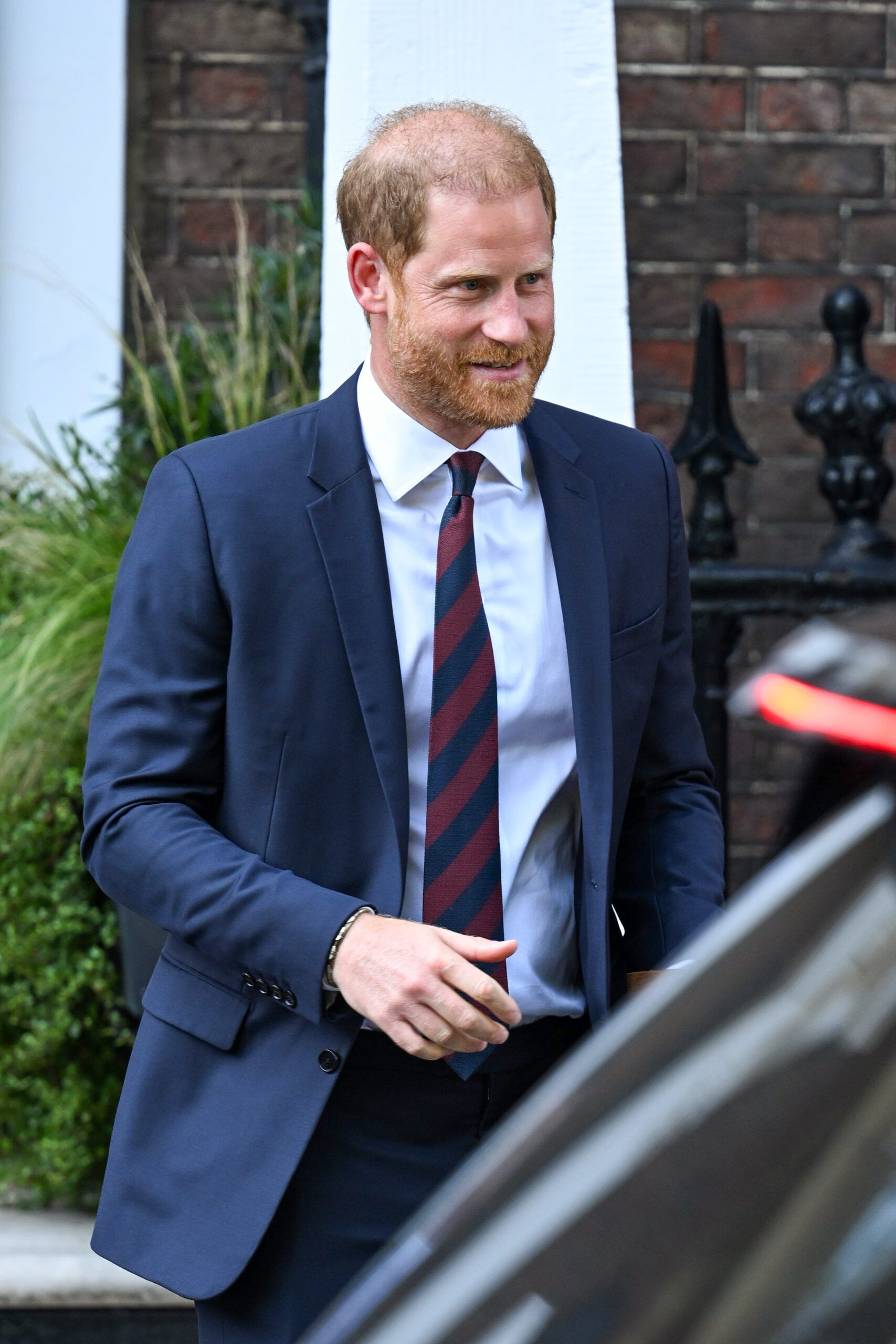 Prince Harry in suit in the UK