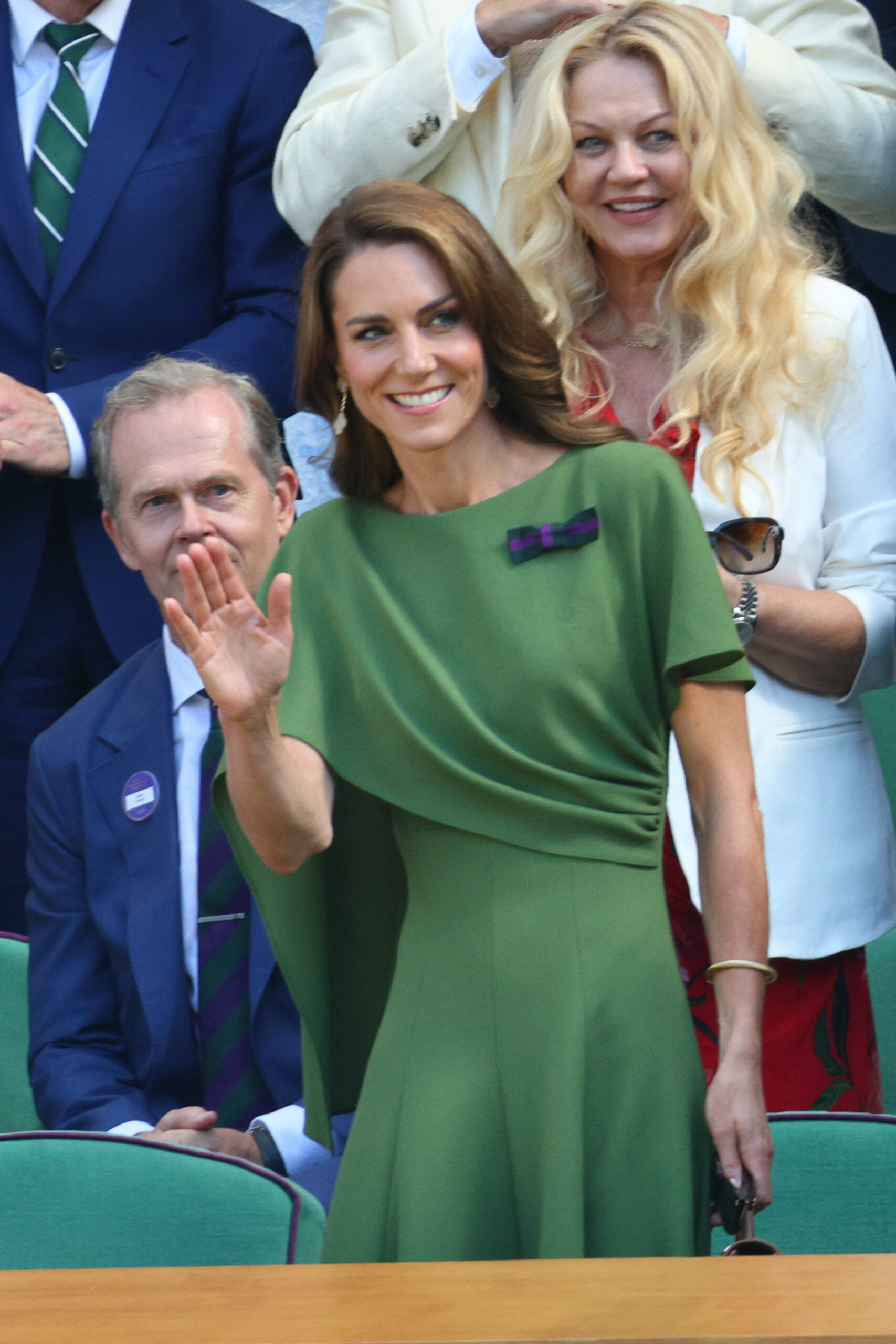 Kate Middleton in green dress at Wimbledon