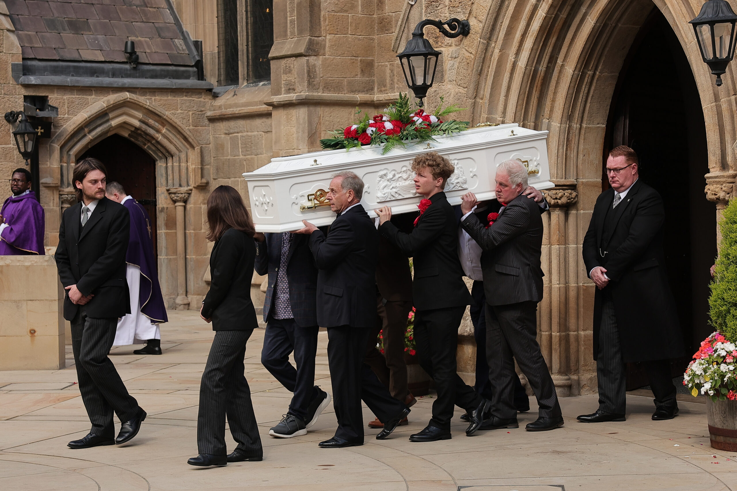 Jimmy Cricket's coffin seen at funeral