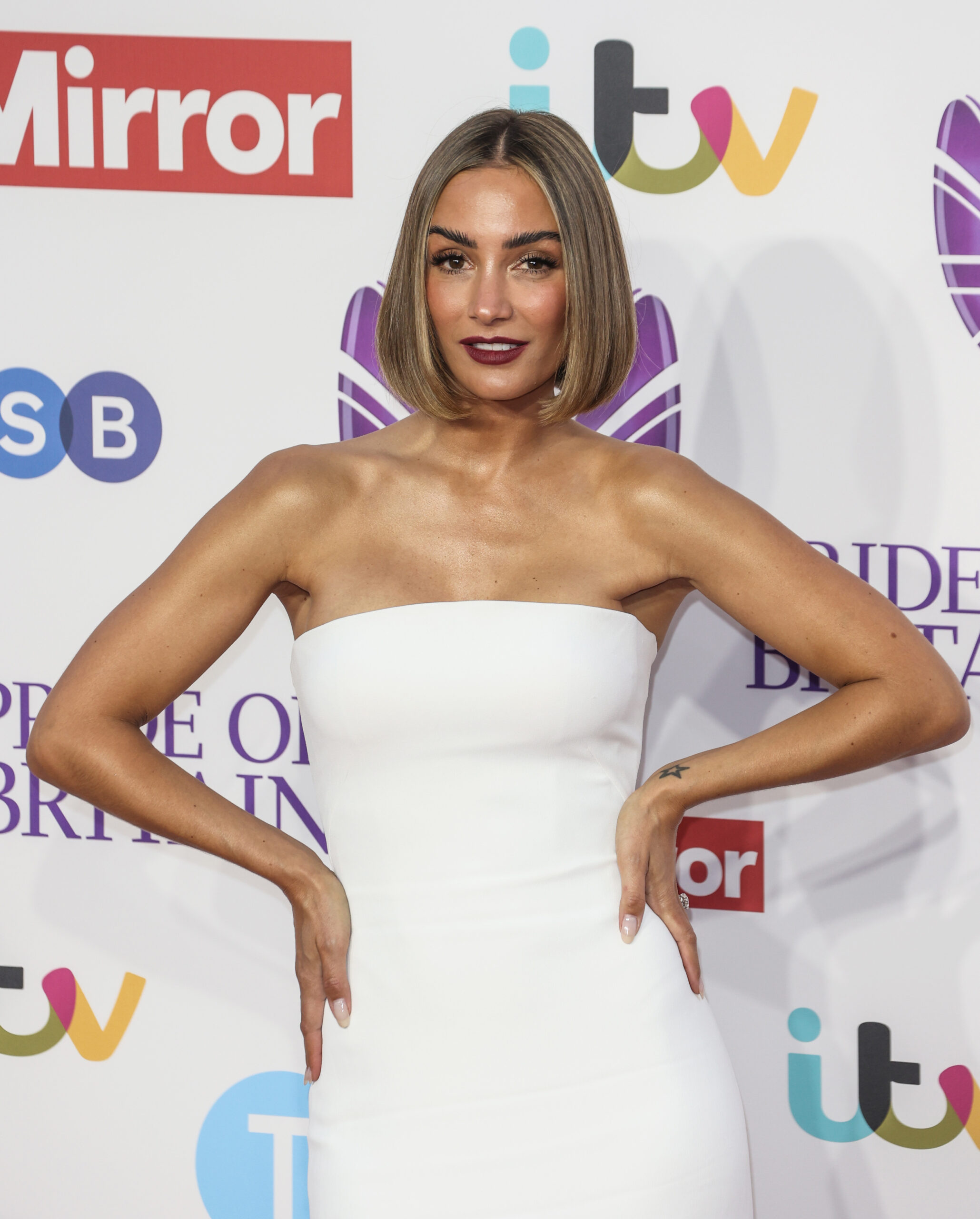 Frankie Bridge on the red carpet